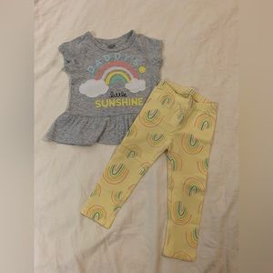 Little Me top / Oldnavy pants size 24/2y